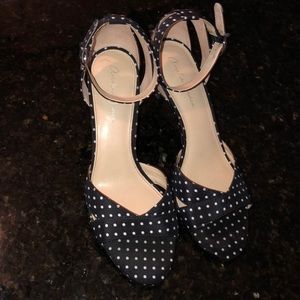 Jessica Simpson Black Polka Dot Heels